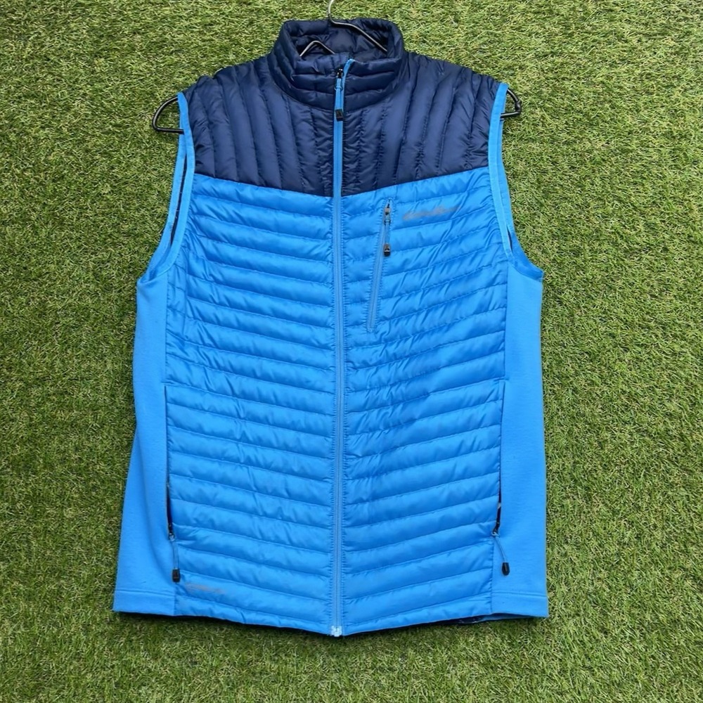 Eddie Bauer First Ascent 800 Stormdown Vest Mens Small Microtherm Zip Pertex